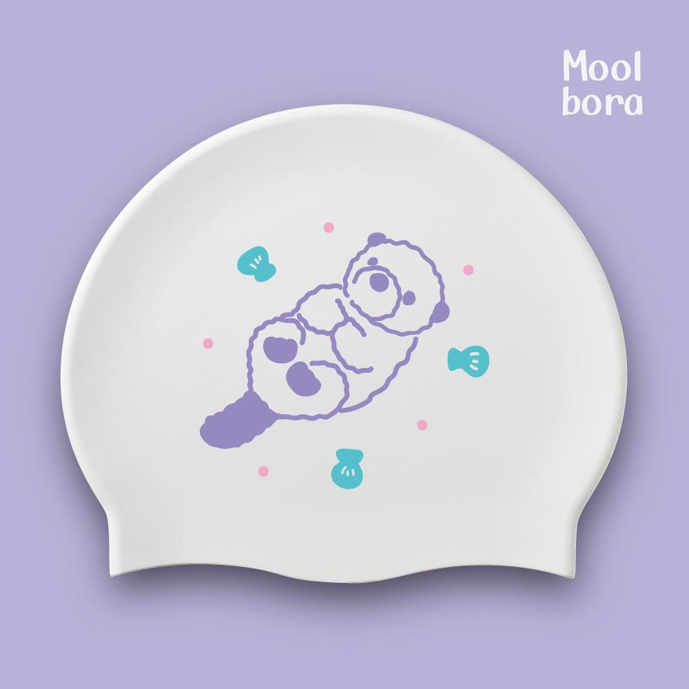 물보라 보라해달 수모 수영모 수영모자 실리콘 디자인수모 제작 귀여운