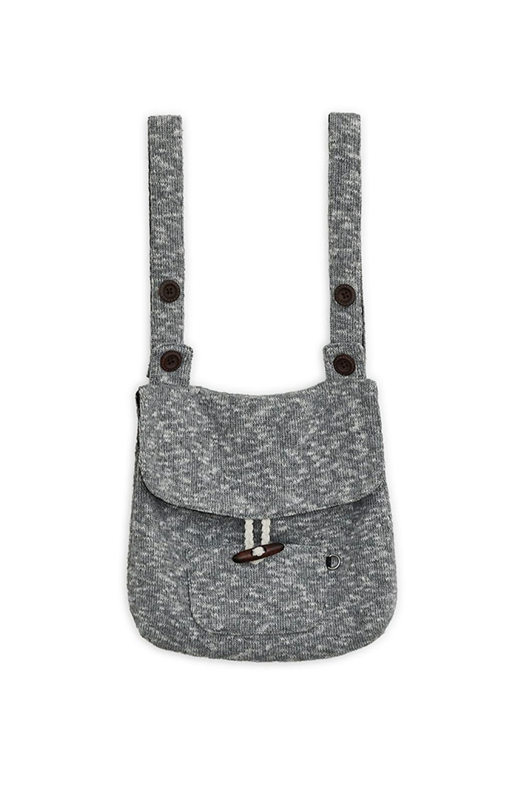 Knitted duffle button back-pack (Gray)