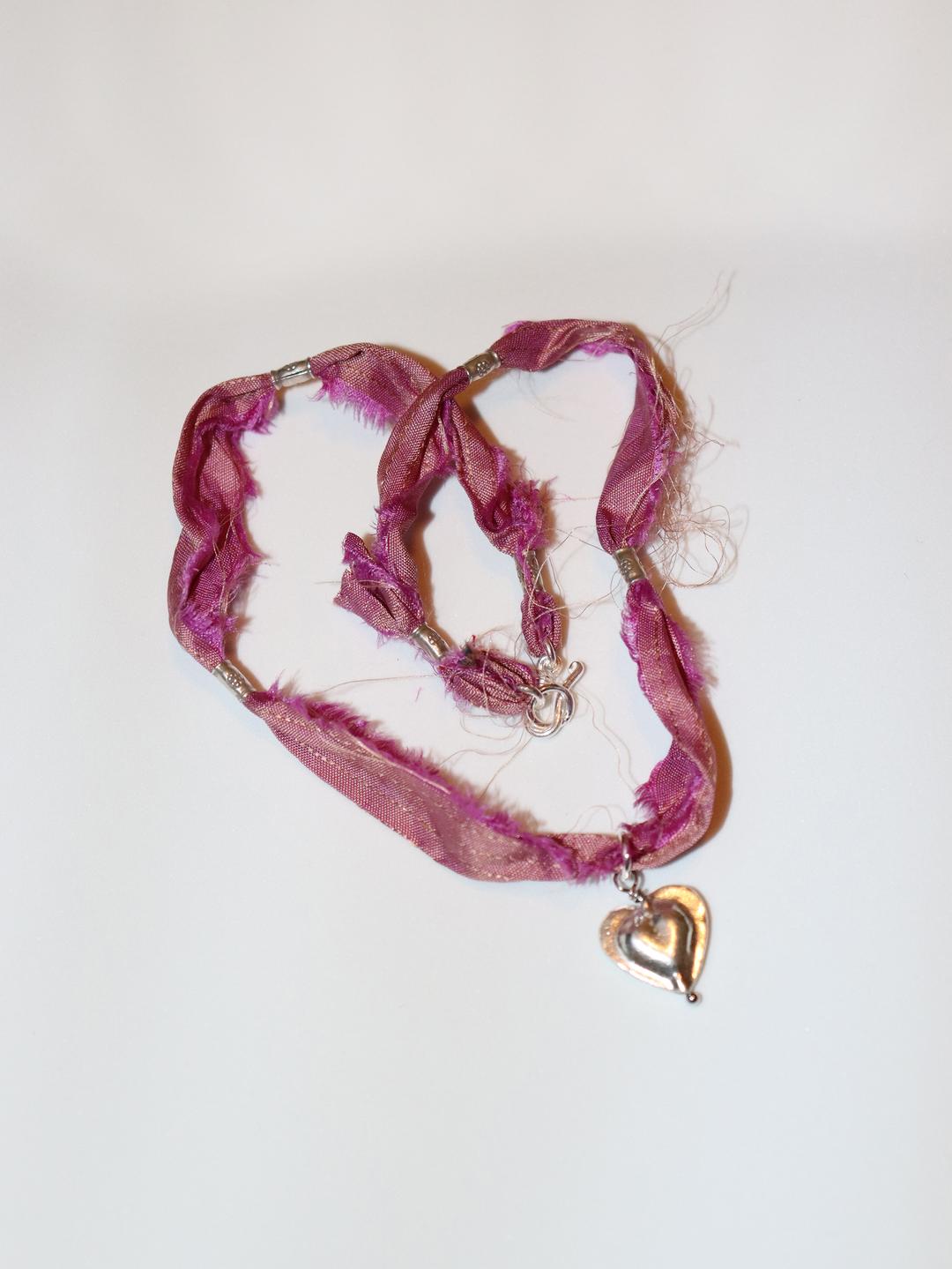 SILK HEART NECKLACE (ONE & ONLY)