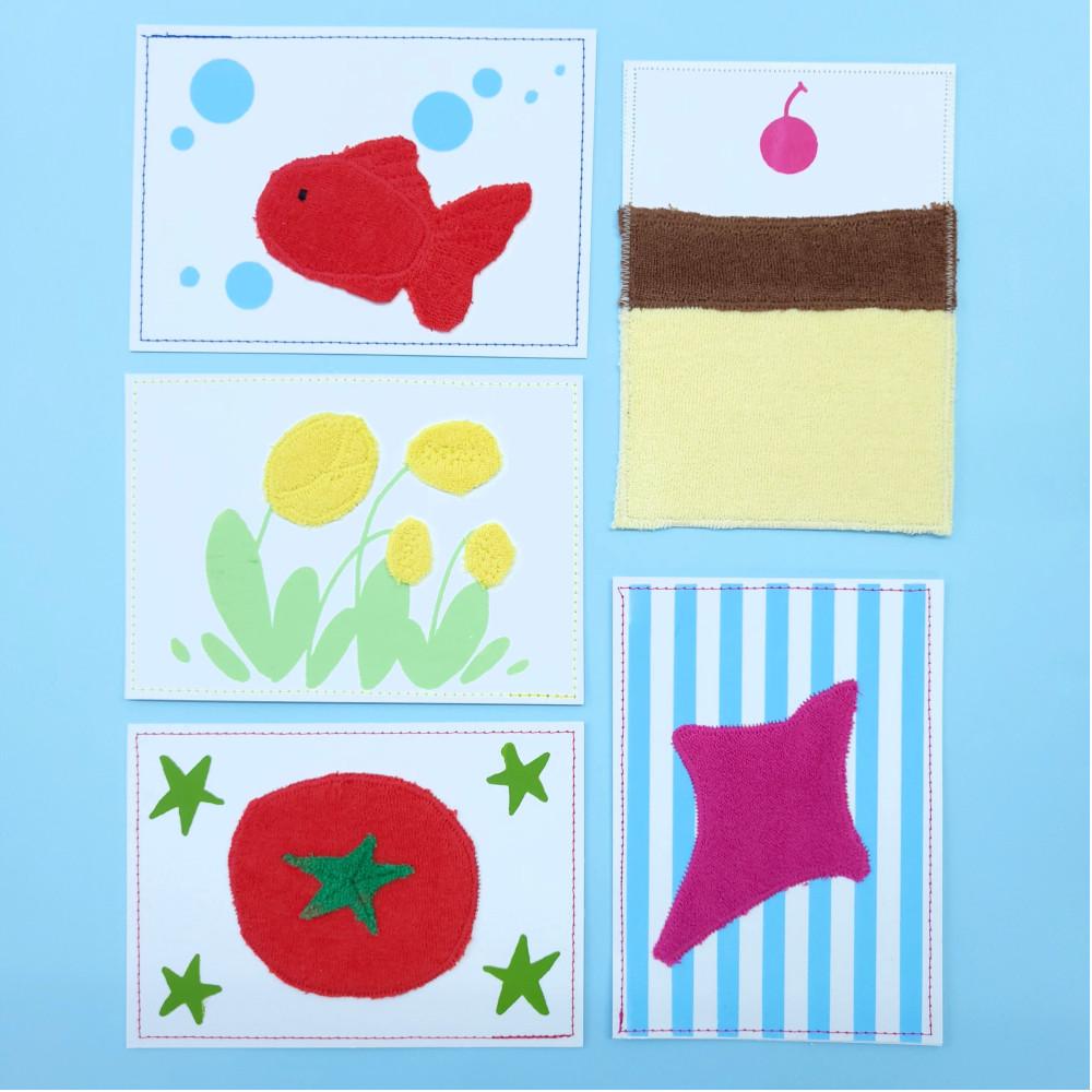 [오이소이]한땀한땀 패브릭 엽서(액자 미포함)