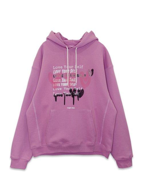 러브 유얼셀프 스웻 후디 / 카시스 핑크