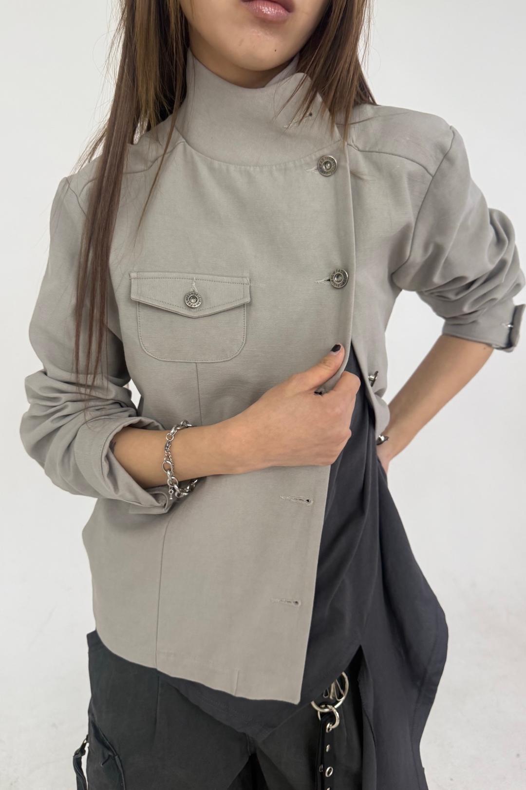 OBLIQUE BUTTON JACKET