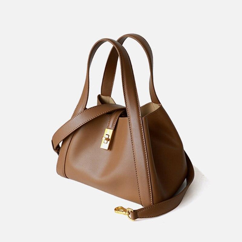 베데떼 (파우치포함)소가죽 버킷 투웨이 토트백 크로스백 (4col)