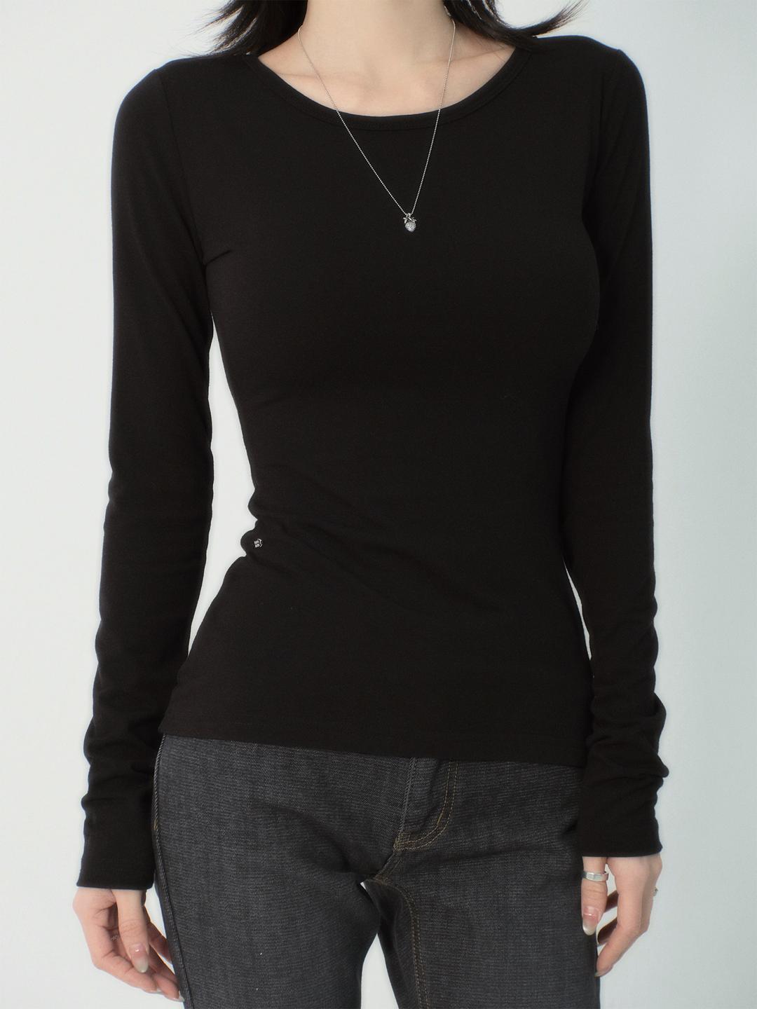Bella Basic Round Neck T - Lone Sleeve