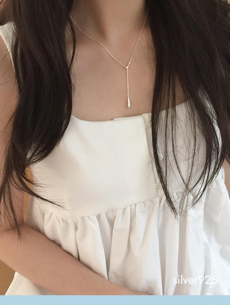 tears drop necklace (silver925)