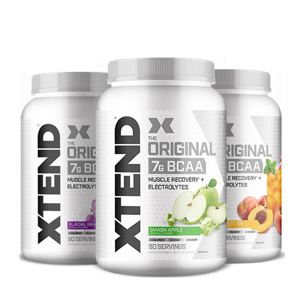 엑스텐드 BCAA 아미노산 90서빙 Xtend 헬스 보충제 애플 피치 아이스티 블루 소다