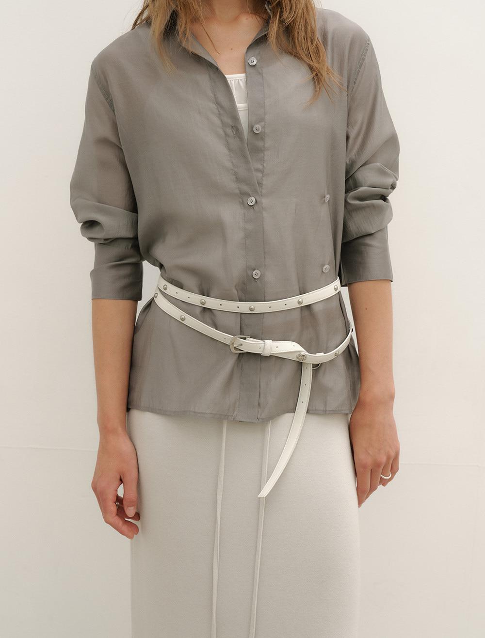 [2nd REORDER] STUD LONG BELT [WHITE]