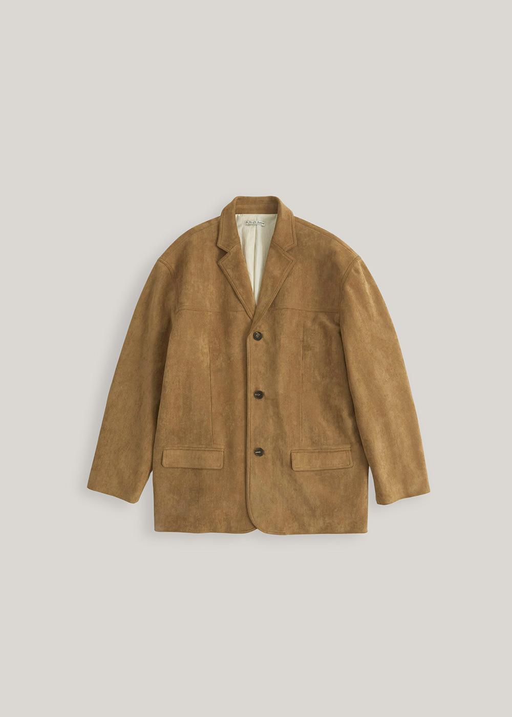 스웨이드 클래식 싱글 재킷_Beige