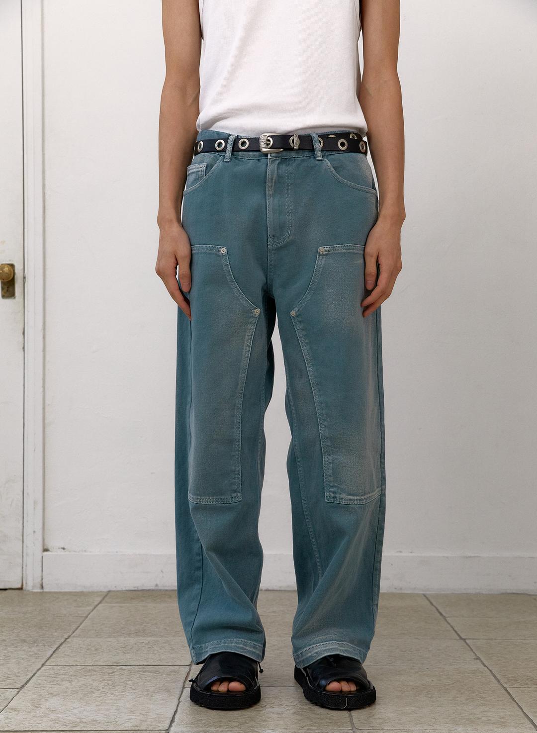 COWHIDE EYELET BELT (BLACK)