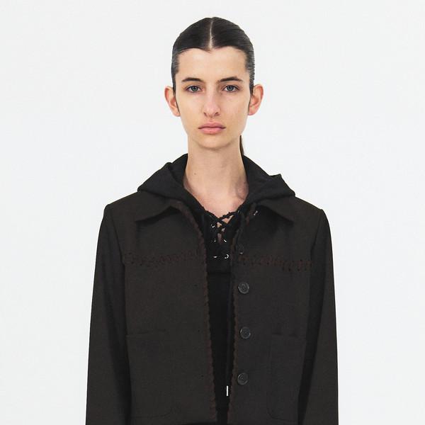 ECO SUEDE BIKER JACKET (WALNUT)