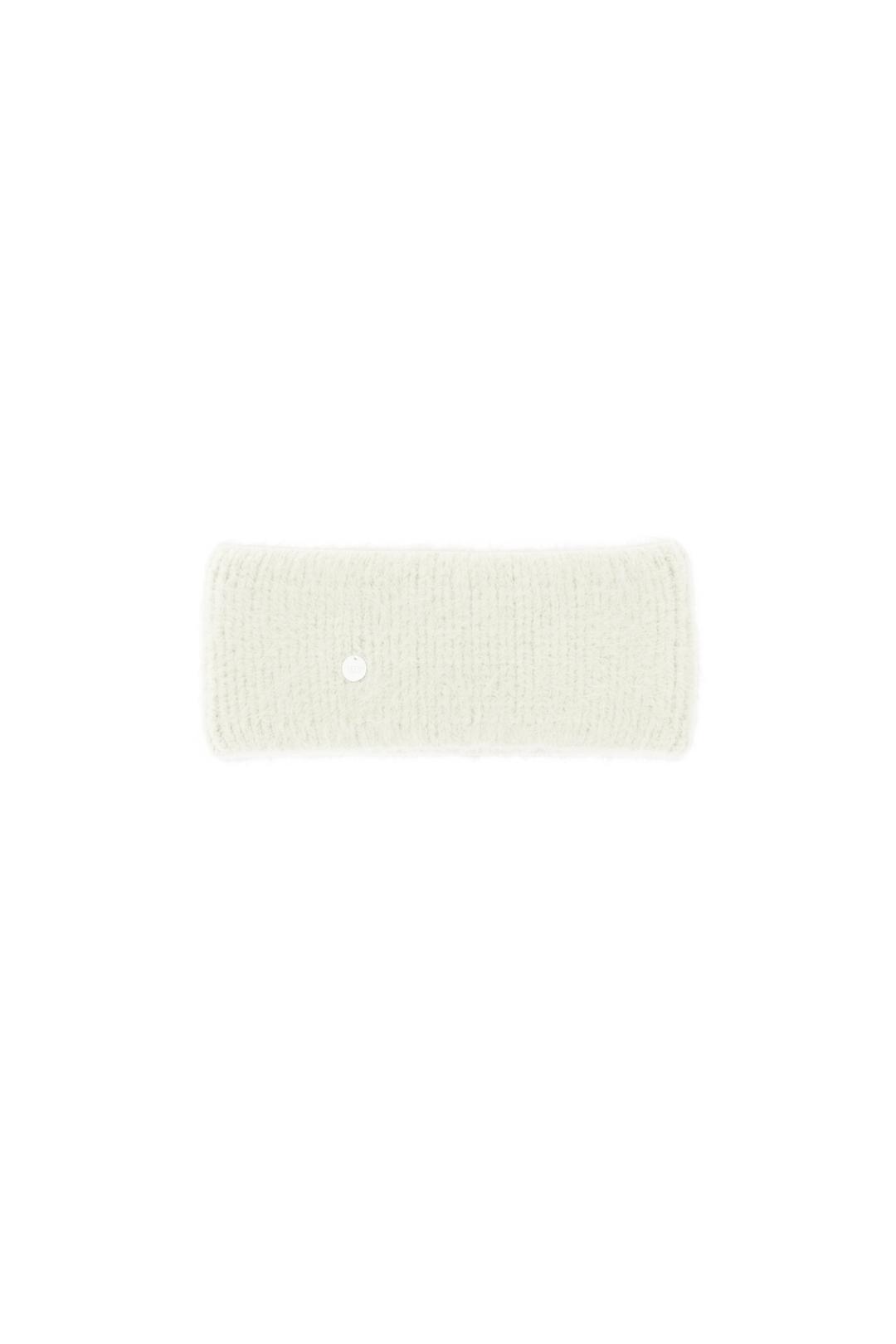 [RABBIT FUR] COIN HAIR BANDANA_IVORY