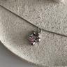 pink flake necklace