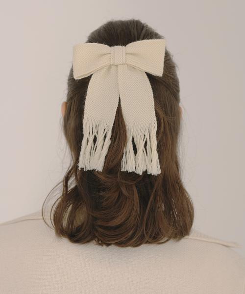 Fringe Detail Ribbon Hairpin