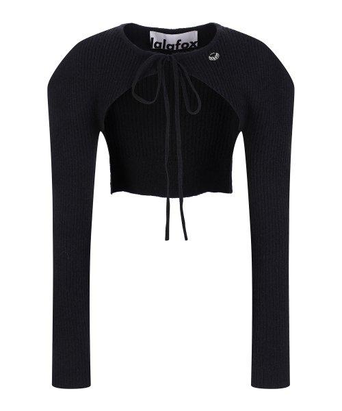 SOLID KNIT BOLERO BLACK BP3KG002