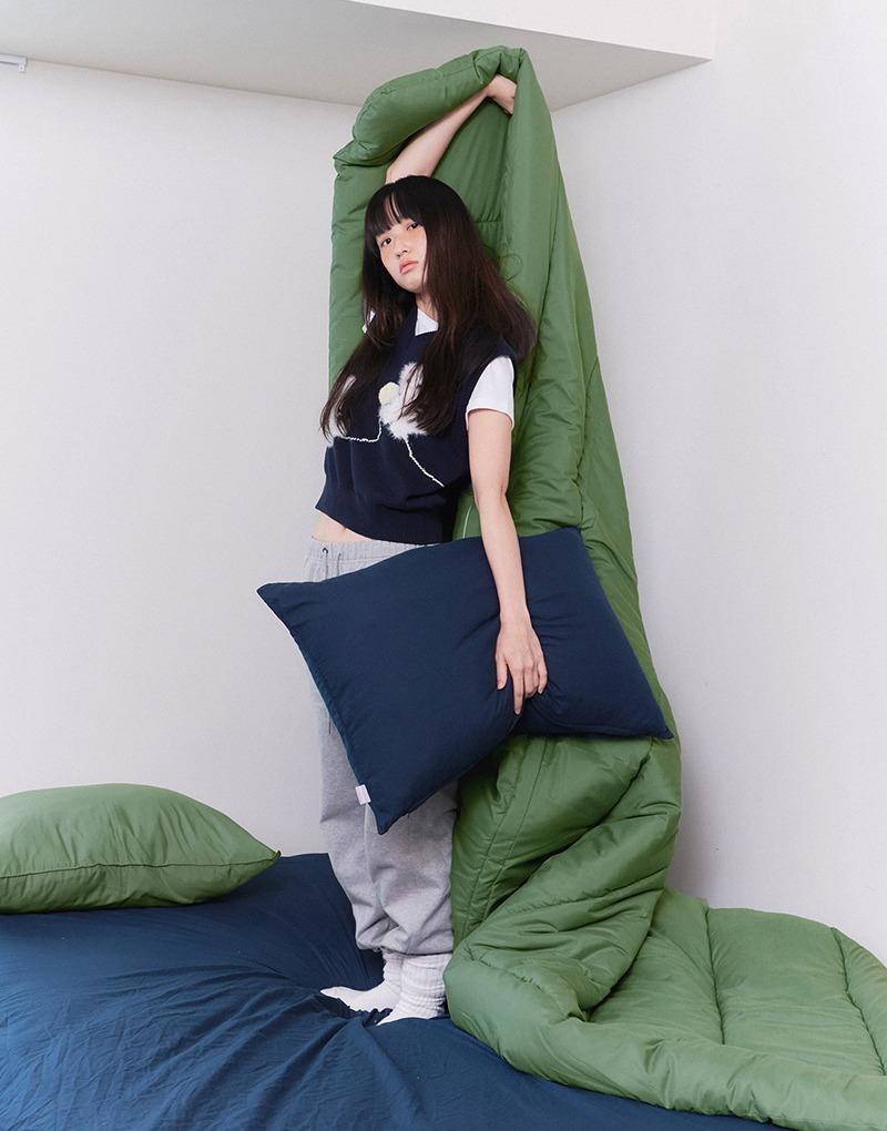 미드센추리 카이 항균 사계절 차렵이불 단품/세트 (SS/Q) 미드나잇그린