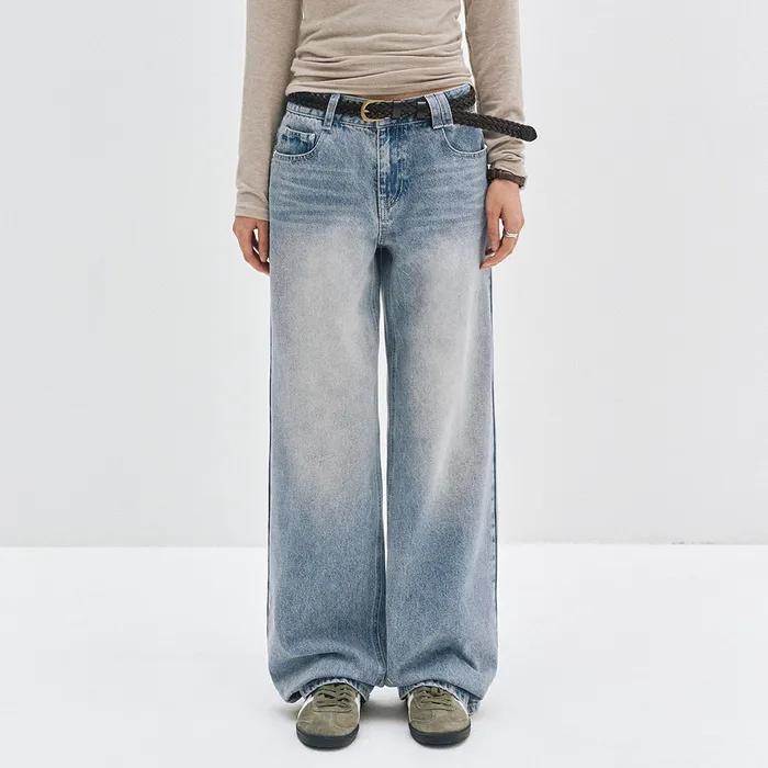 Signature Low Rise Wide Jeans DCWPT004LBlueB