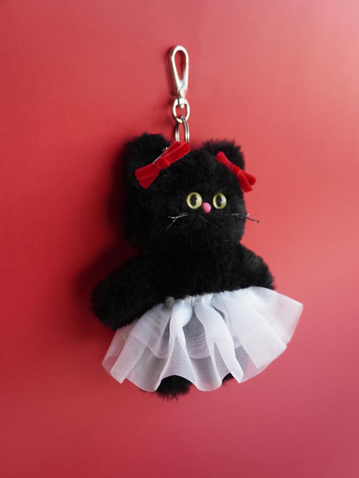 ■EQL 단독■ Cosymosy Custom Cat Keyring Set [발레리나가 되고 싶은 검냥이]