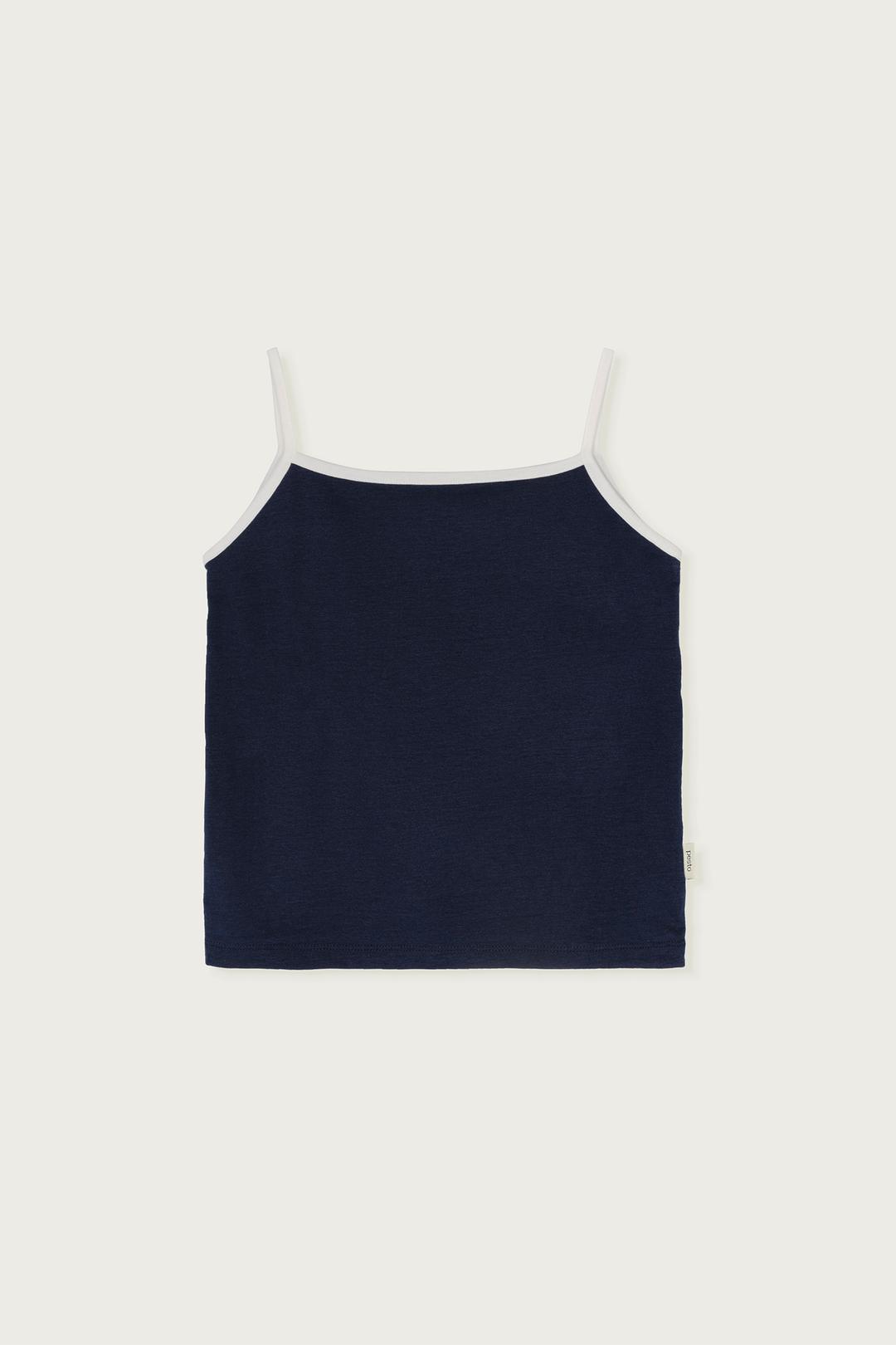 COLOUR SCHEME SLEEVELESS TOP DARK LAKE