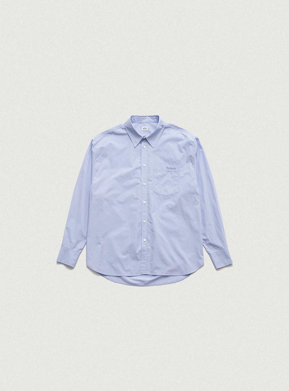 Light Blue Pansy Stripe Shirt [3월 중순 순차 배송]