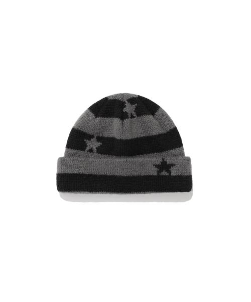 STRIPE CUFF BEANIE_BLACK(IK2EFMAB30A)