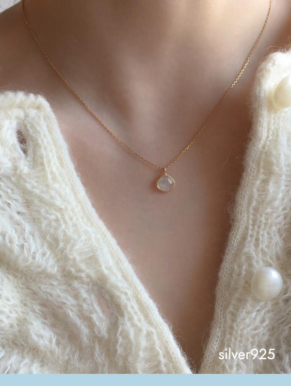 snow necklace -gold (silver925)