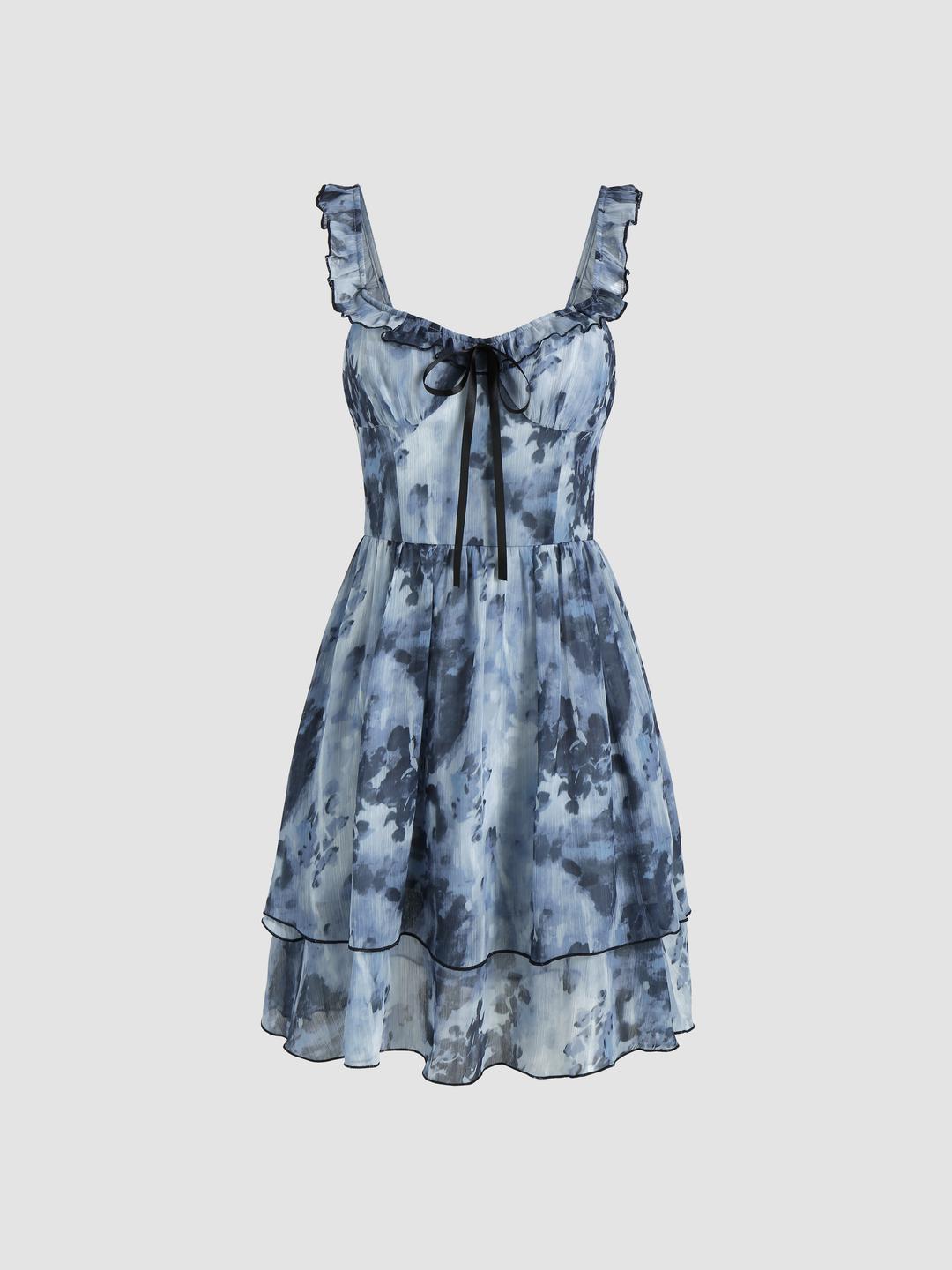 Ruffle Layered Cami Mini Dress