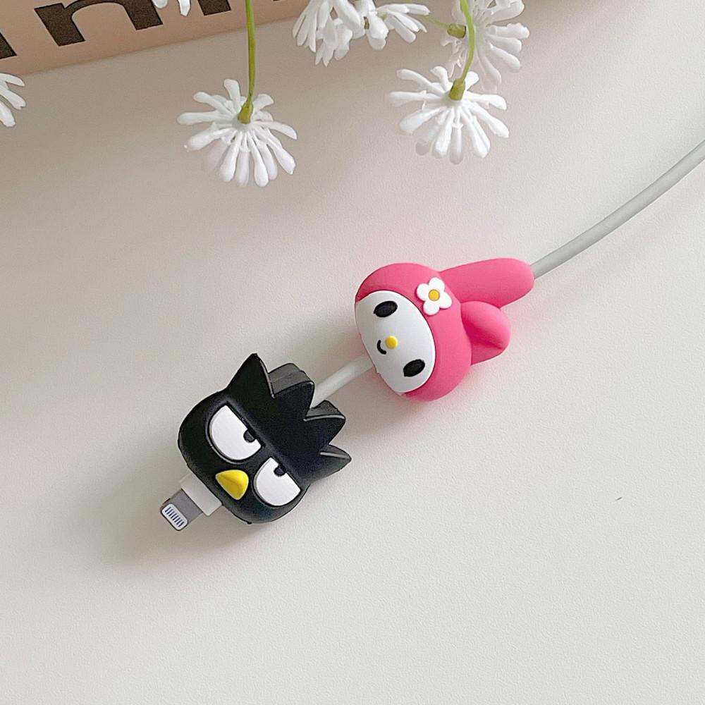 산리오 보호캡 아이폰 usb 케이블 바이트 선보호 단선방지 충전 단자