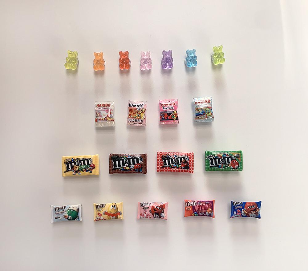 (단품) 하리보 곰 젤리 m&m 초콜릿 크록스 지비츠 음식 디저트 초콜렛 실내화 지비츠
