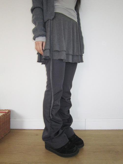 pee shirring bootcut pants
