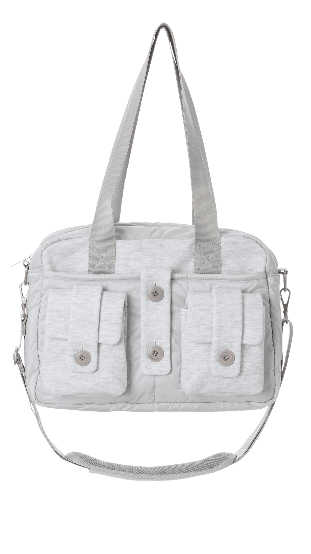 Button pocket bag_white grey