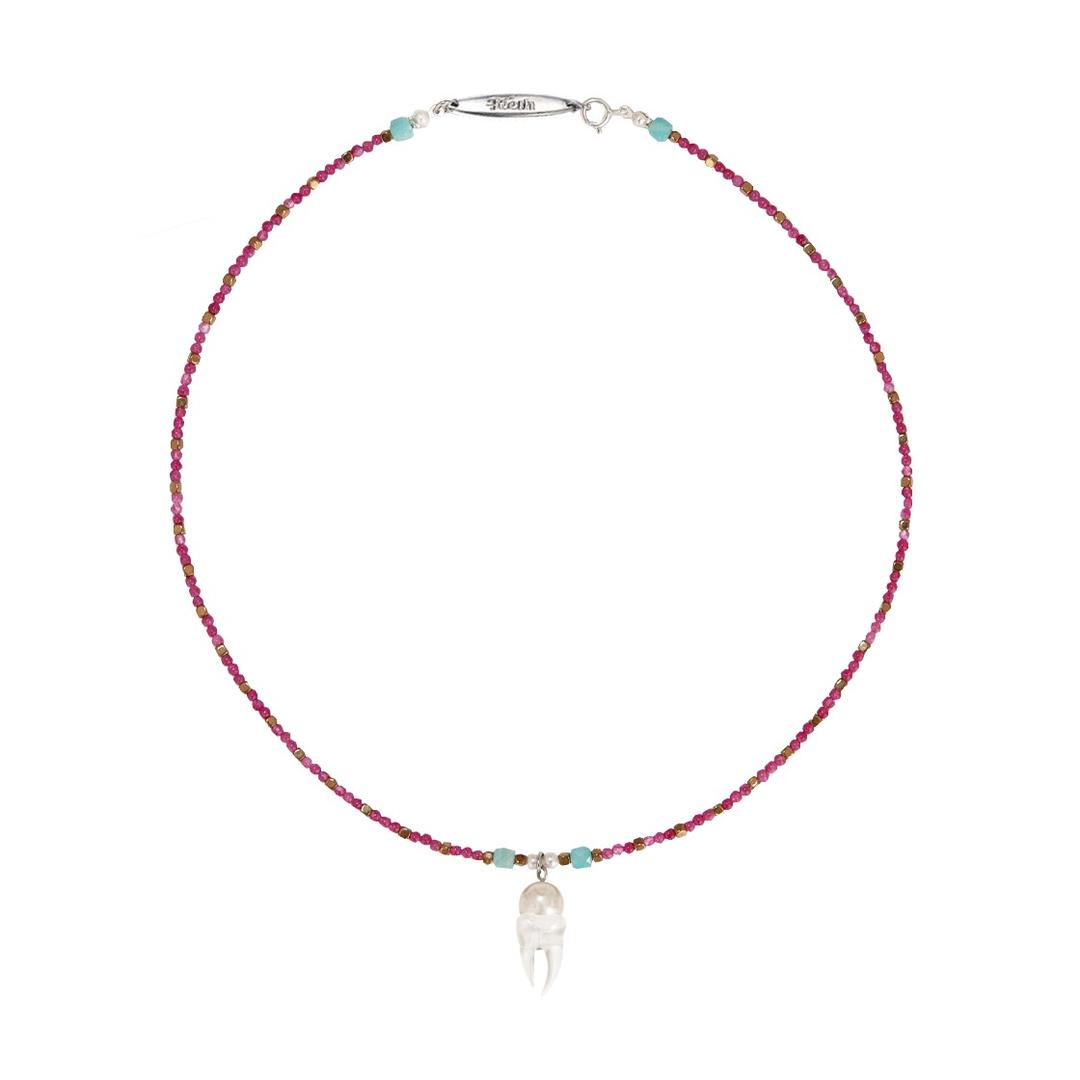 Beads Lucent Necklace (Watermelon)