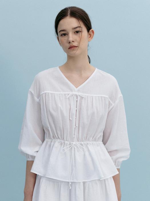 CLICHE STRING BLOUSE_WHITE