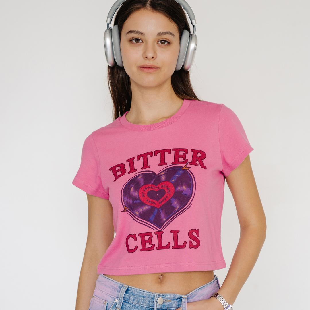 Heart Record Tee-Pink