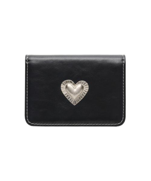 파이 하트 포토 슬롯 카드지갑 블랙