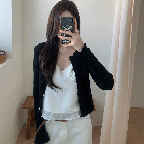 오브던 *주문폭주* 핏보정 골지 프릴가디건