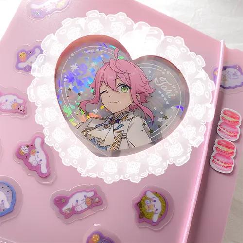 하트커버 앨범 6공 다이어리 포카 스티커 보관 속지