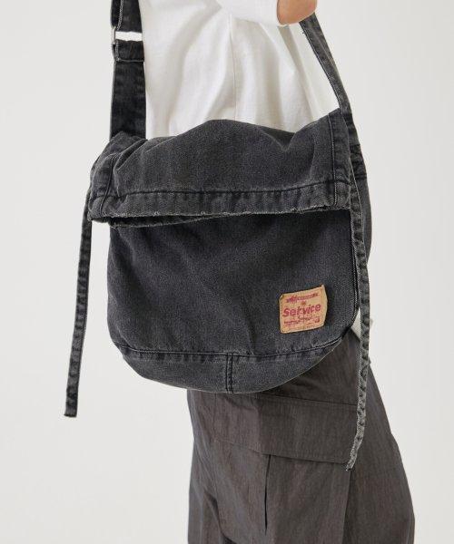 이스트서비스샵(EAST SERVICE SHOP)  Denim Dyed Cross Bag - Black - 사이즈 & 후기 | 무신사