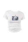Cupid denim patch T-shirt (white)