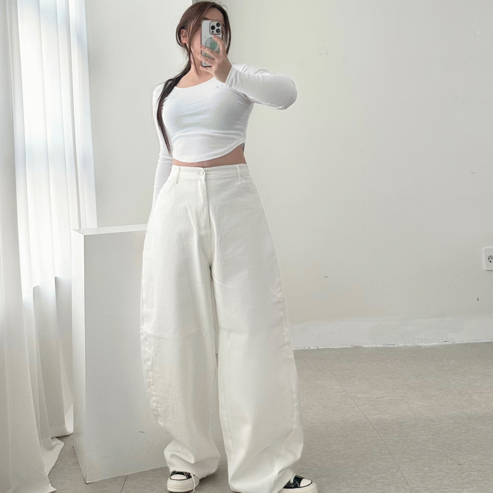 디유디 S~3XL 560 오모리 벌룬 와이드 팬츠