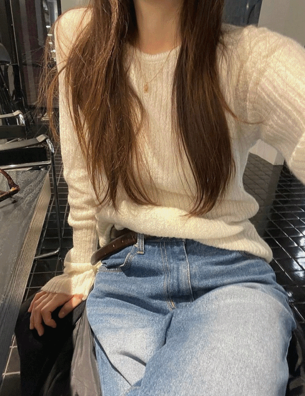 브로떼 모헤어 골지 라운드 NT