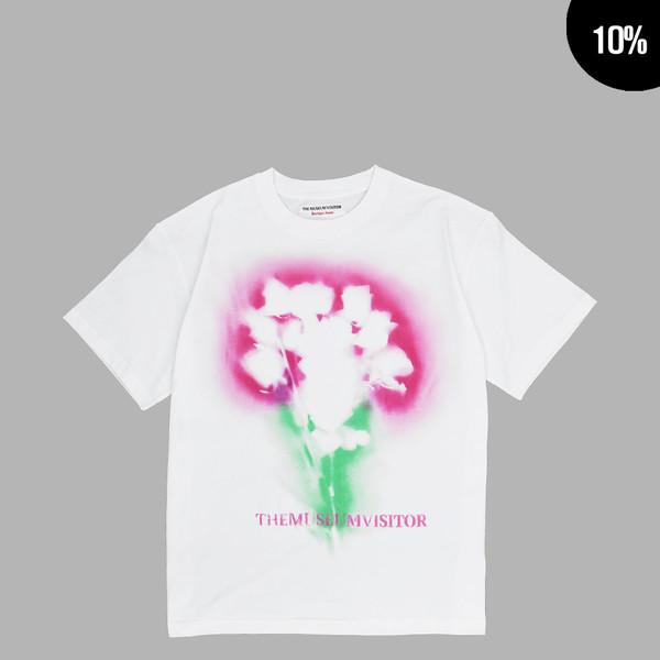 ROSE SPRAY PRINTED T-SHIRTS (WHITE)