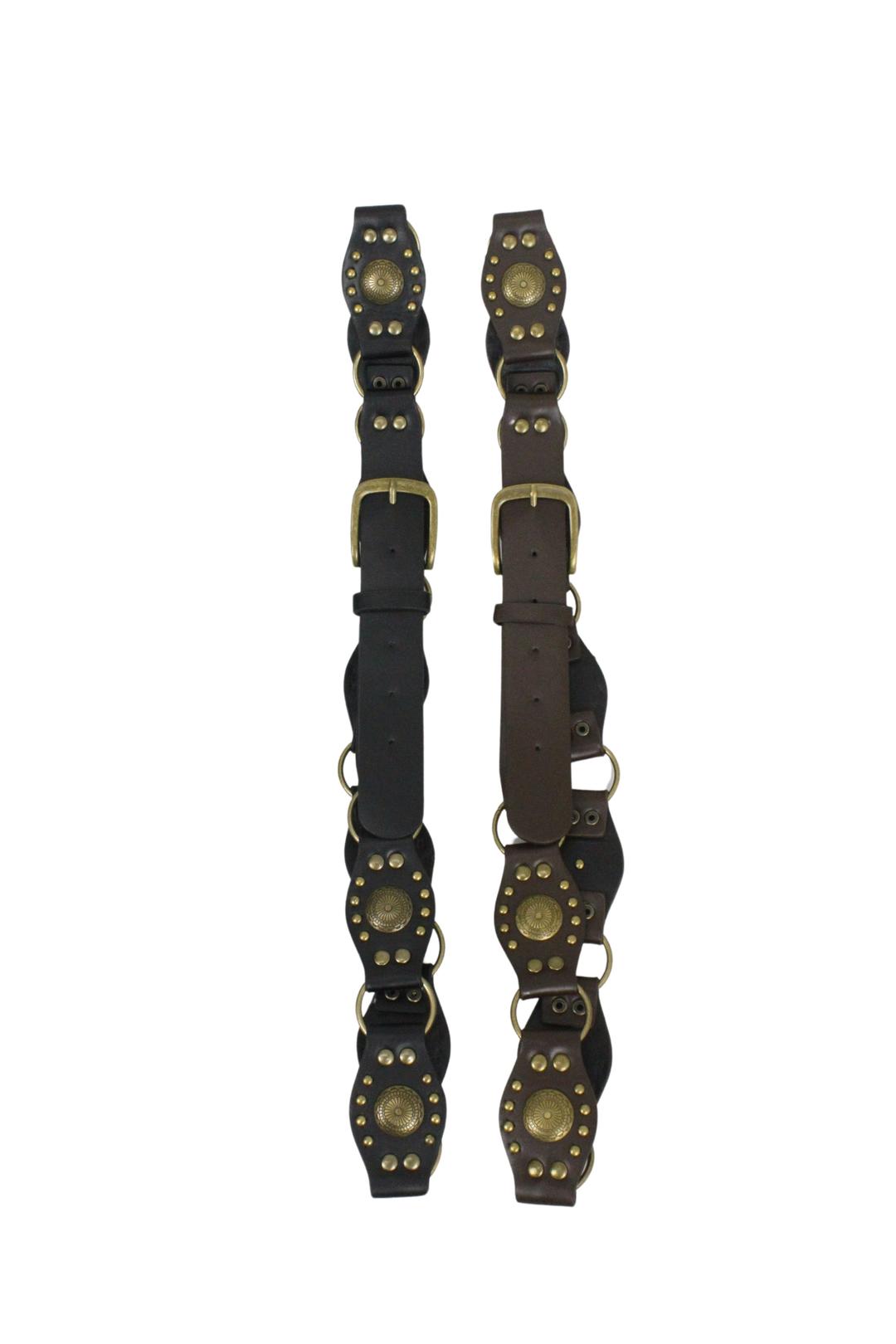 하루[春] - Vintage bohemian belt (Black/Brown)