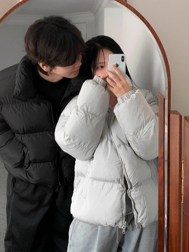 로맨틱 눕시 크롭 패딩