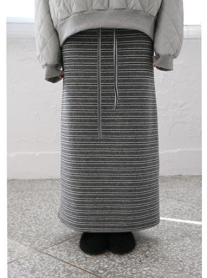 베이 스트라이프 롱 스커트 (2c)