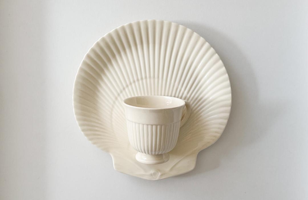 [vintage] WEDGWOOD snack plate & cup set