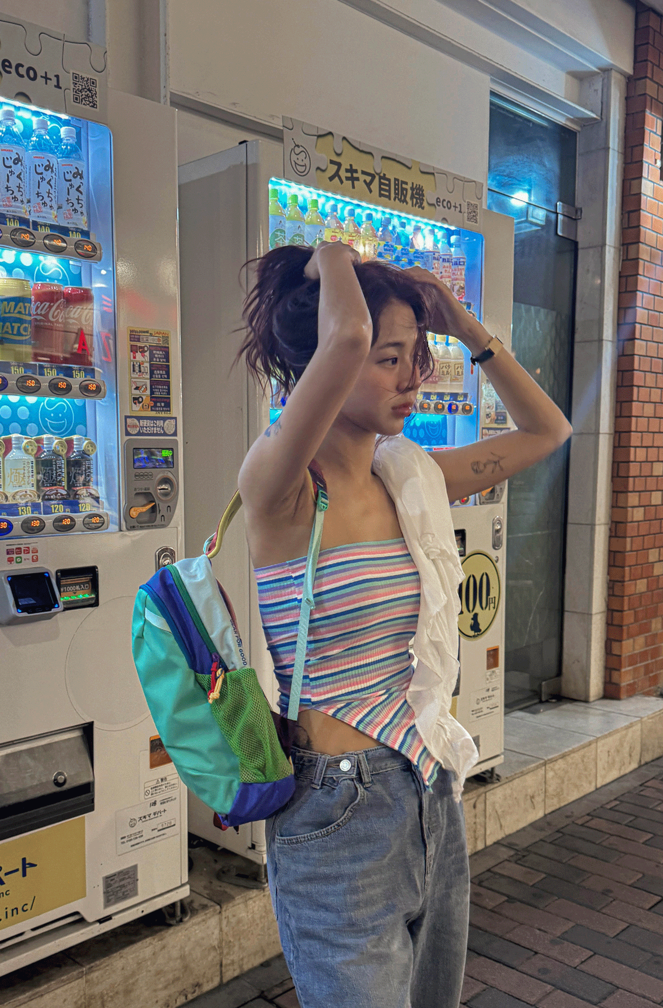 선데이무어 [당일발송] 로바드 스트라이프 튜브탑