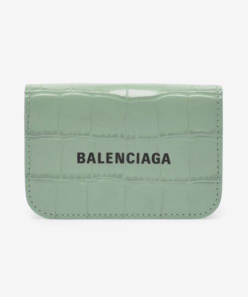 공용 미니 크로커다일 엠보 캐시 지갑 - 라이트 그린 / 5938131LRR33960