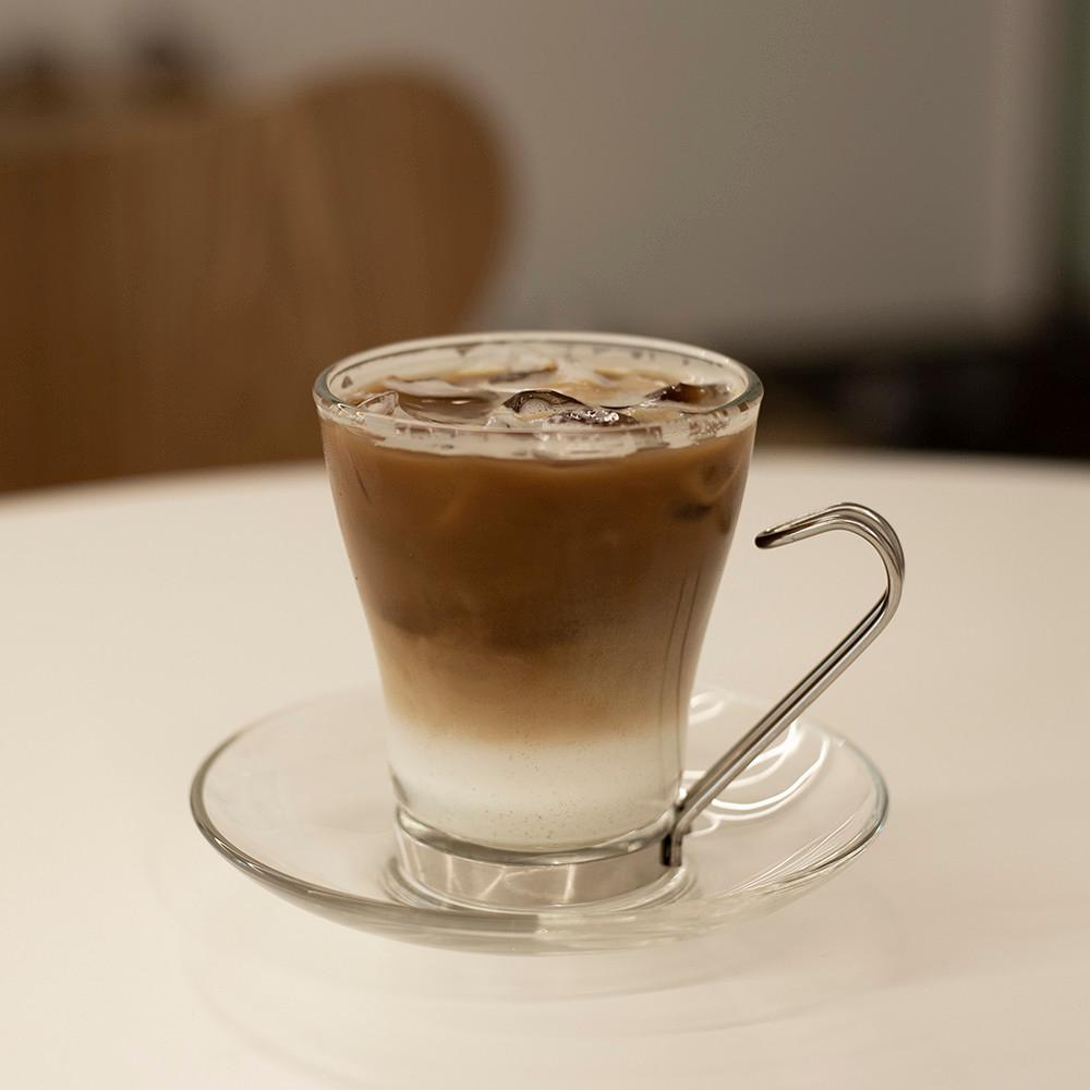 미드센츄리 빈티지 플랫화이트잔 아포가토잔 유리컵