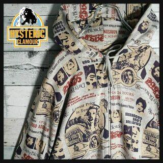 ヒステリックグラマー HYSTERIC コートニーラブ 総柄　ジップパーカー Hysteric Glamour 総柄 ジップアップパーカー コートニーラブ