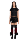 3 CUT SLIM T SHIRT IN BLACK